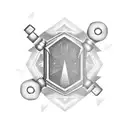 brass knuckles with diamond tattoo design idea