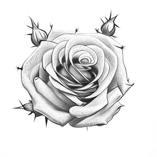 three single roses with small thorns and that would fit in the front forarm tattoo design idea
