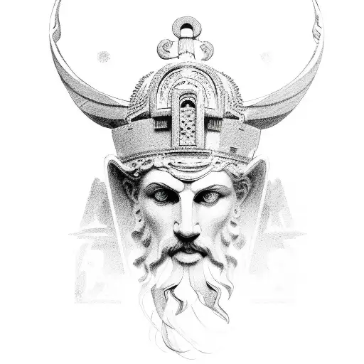 greece god  tattoo design idea