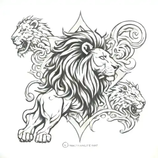 daniel and the lions den back tattoo tattoo design idea