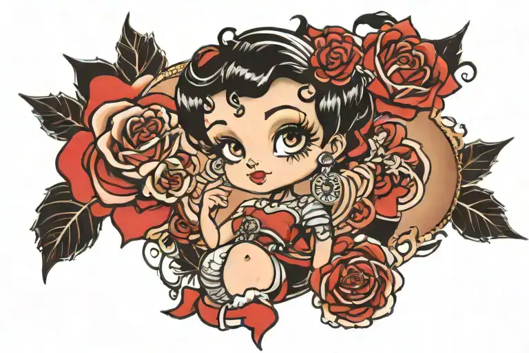 betty boop tattoo design idea