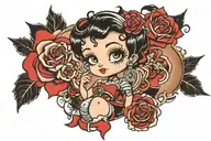 betty boop tattoo design idea