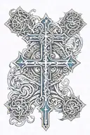 Religious Cross tattoo design idea