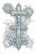 Religious Cross tattoo design idea