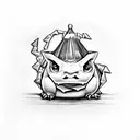 harry potter bulbasaur tattoo design idea