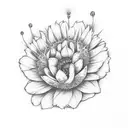 Mandela flowers tattoo design idea