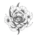 Mandela flowers tattoo design idea