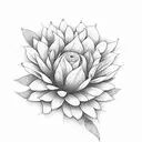 Mandela flowers tattoo design idea
