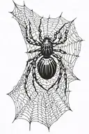 cobweb and spider tattoo design idea