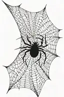 cobweb and spider tattoo design idea