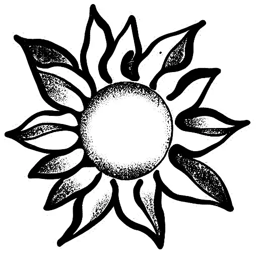 Sun flower in San Francisco in love tattoo design idea