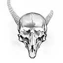 animal skull crow spider tattoo design idea