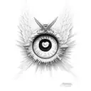 angel eye tattoo design idea