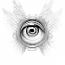 angel eye tattoo design idea
