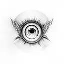 angel eye tattoo design idea