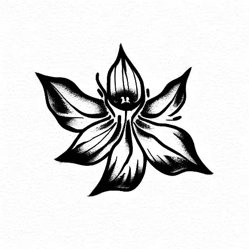 morning glory and holly  tattoo design idea