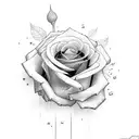 roses kid clock tattoo design idea