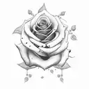 roses kid clock tattoo design idea