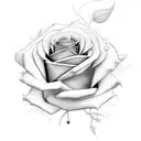 roses kid clock tattoo design idea