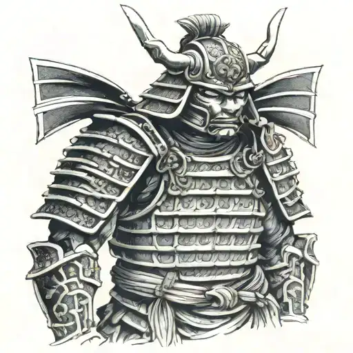 samurai armor  tattoo design idea