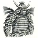 samurai armor  tattoo design idea