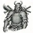 samurai armor  tattoo design idea