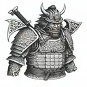samurai armor  tattoo design idea