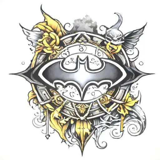 batman symbol tattoo design idea