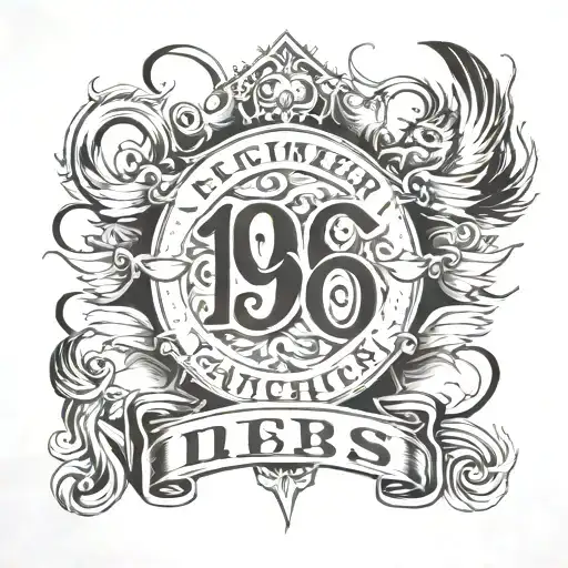 1993 written sign tattoo design idea