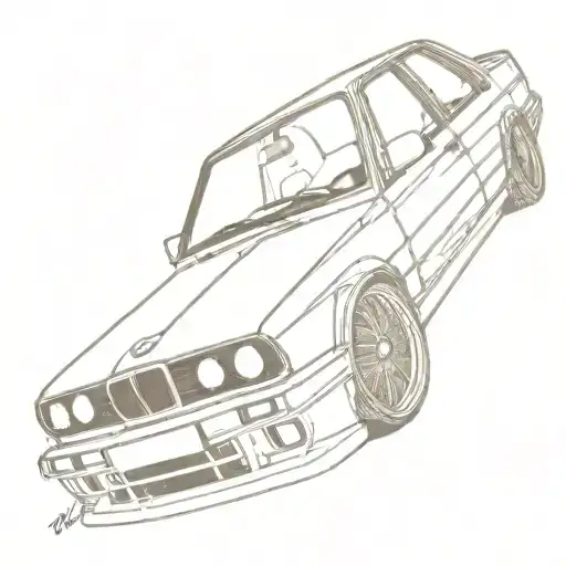 bmw e30 take over tattoo design idea