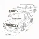 bmw e30 take over tattoo design idea