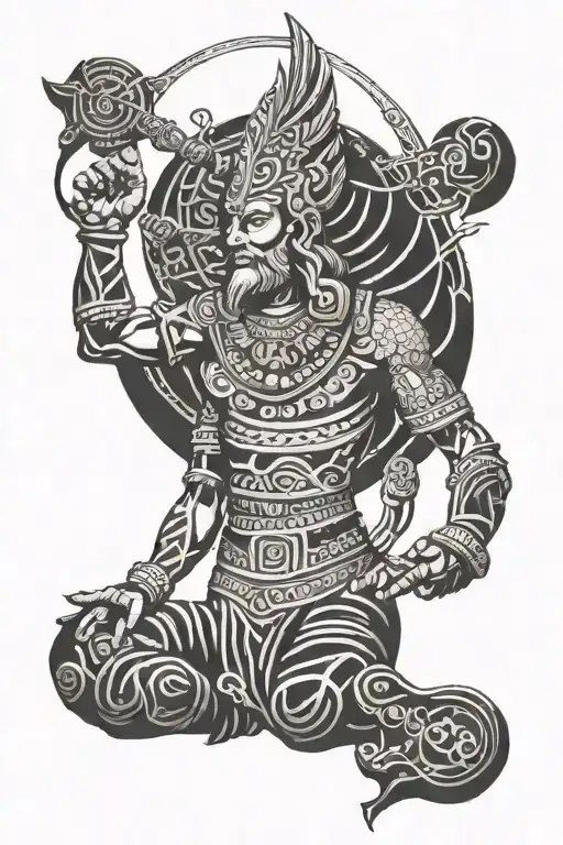 annunaki god tattoo design idea