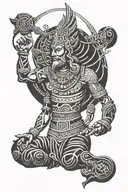 annunaki god tattoo design idea