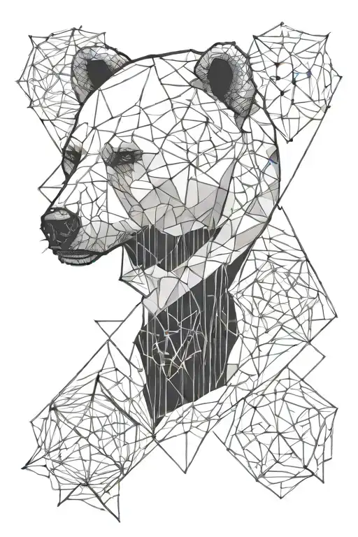 bear and skull tattoo design idea