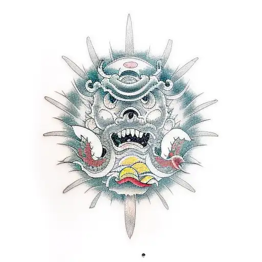 relampagos cpn olas de mar tattoo design idea