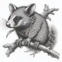possum tattoo design idea