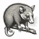 possum tattoo design idea