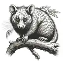 possum tattoo design idea