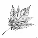 weed leaf tattoo design idea