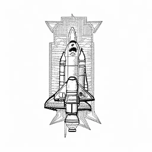 a space shuttle tattoo design idea