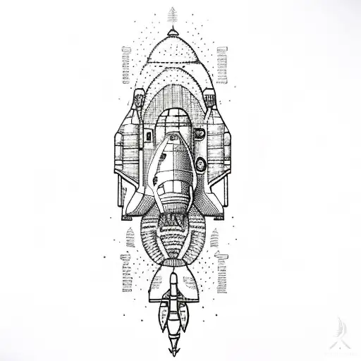 a space shuttle tattoo design idea