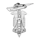 a space shuttle tattoo design idea