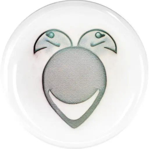 The smiley face badge of the Comedian in the watchmen movie falling from a tall building. tattoo design idea