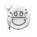 The smiley face badge of the Comedian in the watchmen movie falling from a tall building. tattoo design idea