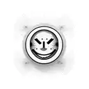 The smiley face badge of the Comedian in the watchmen movie falling from a tall building. tattoo design idea