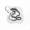 caterpillar transforming into a snake tattoo design idea