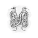 caterpillar transforming into a snake tattoo design idea