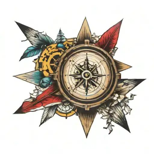 mountains, jackson, addie, compass, propeller tattoo design idea