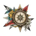 mountains, jackson, addie, compass, propeller tattoo design idea