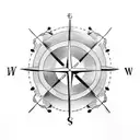 Small Tattoo containing a  memorial to a father that passed away February 1st, 2021. Incorporate a compass, displaying t tattoo design idea